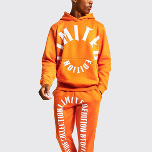 Conjunto Deportivo de Dos Piezas para Hombre, Sudadera con Capucha y Cremallera de Felpa Técnica, para Entrenamiento de Otoño, Trotar, Actividades al Aire Libre, Antiestático, con Apliques - Product Image 2