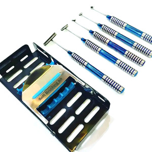 Kit de brossage manuel professionnel Dogmatic International de haute qualité pour soins dentaires, finition polie en acier inoxydable, réutilisable, 5 pièces dentaires - Product Image 1