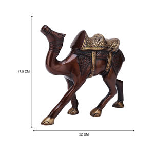 Shubham Handmade <b>Vintage</b> Brass Camel Statue Showpiece for Home Decor, Office Table, <b>Bookshelf</b> Accent, Antique Gift Collectible - Product Image 5