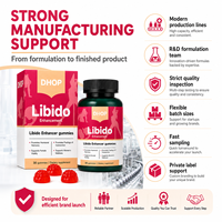 Gomitas Estimulantes del Deseo Femenino de Marca Privada OEM, Extracto de Raíz de Maca para Hombres/Mujeres - Suplemento Herbal para el Equilibrio Hormonal y la Energía