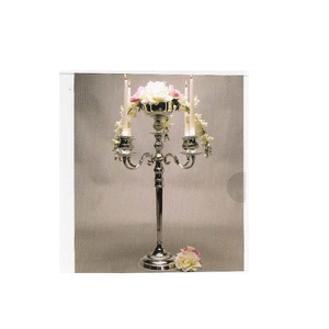 Hot Selling Customized Aluminium Candelabra Five Headed <b>Candle</b> Holder with Black Finishing for Home and Wedding Decoration - Product Image 4