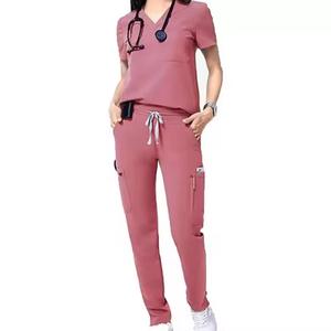 OEM <b>Model</b> Cotton Nursing Scrubs Uniform Sets Custom Logo Woven Hospital Use <b>Medical</b> Scrub Ssets for Nursesummer Hospital Scrubs - Product Image 2