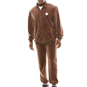 Trajes Deportivos de Terciopelo para Hombre, Diseño Ajustado para Uso Casual, Trajes Deportivos de Terciopelo de Manga Larga para Hombre - Product Image 1
