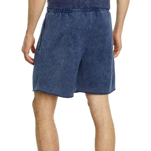 Últimos Pantalones Cortos Casuales de Lavado Ácido para Hombre, con Logotipo Personalizado, Venta al por Mayor, Tela de Lana Desgastada, 100% Algodón, Cintura Elástica - Product Image 6