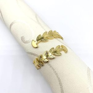 Ronds de serviette ronds décoratifs faits à la main en feuille d'or pour la décoration de table de mariage à la maison - Product Image 5