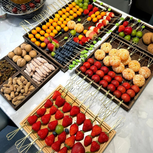 Natural Heart Bamboo Pick Stick for Party Food Fruit Sandwich Cake Decoration Use Disposable Skewer Toothpick Stick - Product Image 6