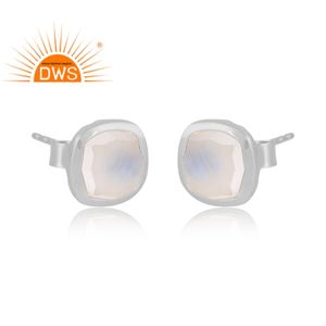 Pendiente de Plata de Ley 925 con piedra de Luna arcoíris Natural, superventas, joyería personalizada para mujer, regalo para ella - Product Image 2