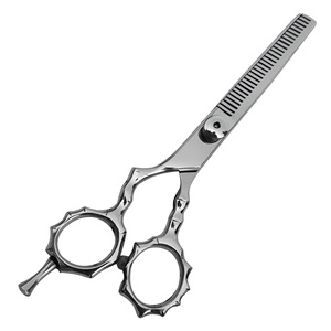 Venta al por mayor de alta calidad OEM Barberos de acero inoxidable de belleza tijeras de aseo Punta de hoja afilada para adelgazar el corte de pelo - Product Image 2