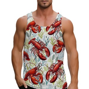 100% coton biologique hommes débardeur haute qualité été gymnastique entraînement maillots Premium Sublimation respirant débardeur - Product Image 2