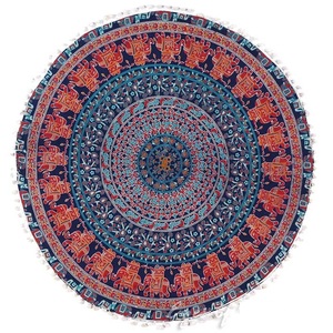 Housse de coussin de méditation en pur coton bohème indien grand Mandala taies d'oreiller rondes pour décor de ferme meilleur matériel - Product Image 6