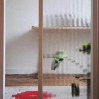 Verre gaufré personnalisable de 4 mm, 5 mm, 6 mm, verre cannelé, verre texturé pour façade de magasin, panneau décoratif, cloison d'hôtel