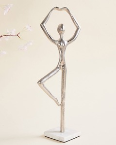 Figurine de luxe en argent décoration de table pièce maîtresse moderne et élégante pour la maison bureau mariage événement fête affichage nouveaux prix - Product Image 1