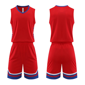 ออกแบบชุดบาสเก็ตบอลที่ไม่ซ้ำใคร ขายส่งชุดบาสเก็ตบอลทีม ชุดบาสเก็ตบอลผู้ชายผ้าโพลีเอสเตอร์พร้อมกางเกง - Product Image 3