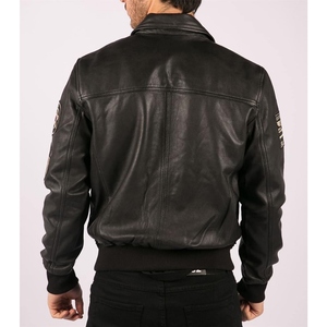 Veste en cuir d'agneau moderne pour homme, veste de motard en cuir véritable souple, vêtement d'extérieur décontracté et tendance pour l'hiver - Product Image 3