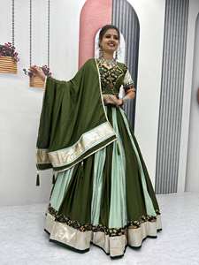 Lehenga choli ผ้าคอตตอนแท้พิเศษ, เพิ่มการสร้างสรรค์ใหม่ - Product Image 4