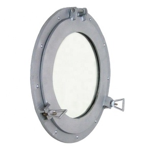 Cadre de hublot nautique marin de bateau antique en métal d'aluminium rond avec le cadre décoratif nautique sculpté par finition verte à vendre - Product Image 2