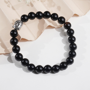 High Quality <b>bracelet</b> black Onyx Buddha <b>Beads</b> Stone <b>Bracelet</b> Crystal Gemstone Fashion Jewelry <b>Men</b> and Women Gift Energy - Product Image 2