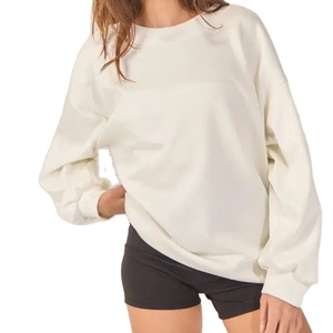 Sweat-shirt à capuche en tissu tissé surdimensionné pour femmes de haute qualité, confortable, coupe ample, vêtements d'hiver, impression personnalisée sur le devant - Product Image 1