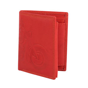 กระเป๋าสตางค์หนังแท้สำหรับผู้ชายแบบคลาสสิกดีไซน์สองพับพร้อมช่องเสียบการ์ดหลายช่องและปุ่มปิดที่ยาวสั้น - Product Image 4