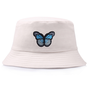 Premium Quality Foldable Sun <b>Hat</b> Unisex Butterfly Embroidery Flat Bucket <b>Hat</b> Cotton Outdoor Panama <b>Fishing</b> <b>Hats</b> - Product Image 5