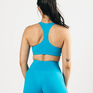 เสื้อชั้นในกีฬาแบบครอปไร้สายหลัง สำหรับผู้หญิงไซส์ใหญ่ ขายส่ง รองรับระดับปานกลาง ระบายอากาศได้ดี เหมาะสำหรับวิ่ง ฟิตเนส ยิม โยคะ - Product Image 2