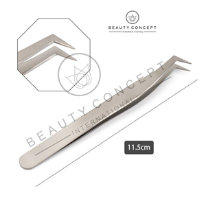 Juego de 5 Pinzas para Extensión de Pestañas Plateadas Hechas a Mano, las Más Vendidas, del Mejor Proveedor, de Beauty Concept International - Product Image 6