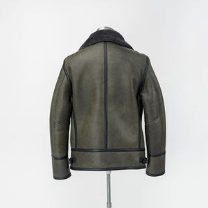 Nouvelle Arrivée 2026 – Blouson Bomber Homme en Peau de Mouton Naturelle Douce, Col Rabattu, Style Vintage Hiver – Meilleur Prix - Product Image 6