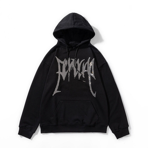 Sudadera con Capucha para Mujer, Antiarrugas, Transpirable, de Invierno, con Estampado Gráfico, Holgada, 100% Algodón - Product Image 3