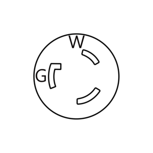 Conector de puesta a tierra NEMA 20A 125VAC para uso industrial - Product Image 6