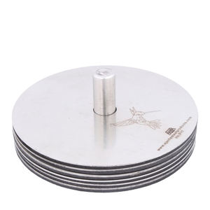 Handmade Round Shape Coasters in Luxury Design <b>Set</b> of 4 Stone Coasters Aluminum Metal <b>Placemat</b> for Hotels & Home - Product Image 4