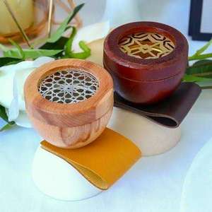 Elegant <b>Sandalwood</b> Goblet Shape Religious Eco-Friendly <b>Incense</b> Bakhoor Burner with Brass Lining for Spring & Festive Occasions - Product Image 3