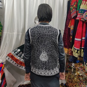 Chaleco Tradicional Afgano de Verano para Hombre, Hecho a Mano, Étnico, Cultural, sin Mangas, para Novio, Festivales y Ocasiones Formales - Product Image 2