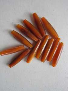 Faizacraft perles de tuyau de cheveux en os de bétail polies fines pour bijoux pour femmes prix de gros en vrac disponible - Product Image 2