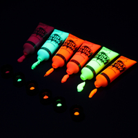 10ml Fournitures de peinture corporelle Tube de peinture pour le visage UV Lueur liquide dans l'obscurité Peinture pour le visage Peinture pour le corps Peinture fluorescente pour Halloween