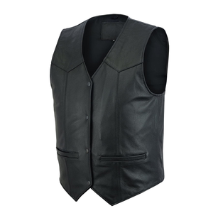 เสื้อกั๊กหนังวัวแท้สำหรับผู้ชาย สไตล์แฟชั่นไฮสตรีท ระบายอากาศได้ดีและกันลม เหมาะสำหรับฤดูหนาว ใส่ได้ทั้งชายและหญิง ทุกขนาด - Product Image 1