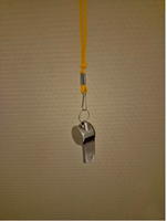 Sifflet de sport durable en acier inoxydable avec cordon, idéal pour les arbitres, les entraîneurs, le football, le basketball, la cheerleading, l'entraînement d'équipe