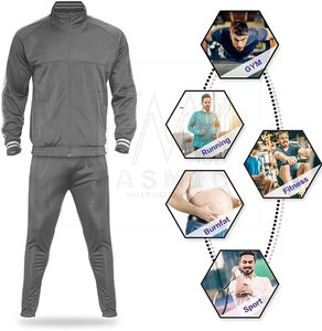Fournisseur vérifié Ensemble de survêtements de jogging uni 100% coton Pakistan Design personnalisé Coupe-vent à séchage rapide respirant 2 pièces pour - Product Image 2