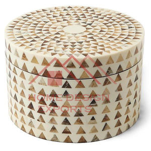 Boîte à bijoux en bois faite à la main, design en incrustation d'os sculpté à la main, boîtes en bois - Product Image 5