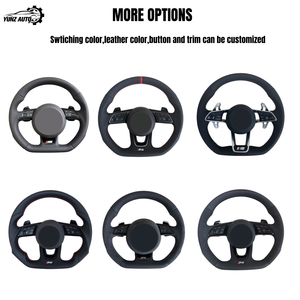 <span class=keywords><strong>Volant</strong></span> personnalisé en fibre de carbone pour <span class=keywords><strong>Audi</strong></span> <span class=keywords><strong>A3</strong></span> A4 S4 A5 S5 B8 B8.5 (2009-2016) |   Cuir Nappa à fond plat, version améliorée, ajustement OEM+ - Product Image 2