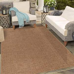 Tapis lavable effet jute beige Netline Home 60x100cm (rectangulaire) pour usage intérieur et extérieur - Product Image 1