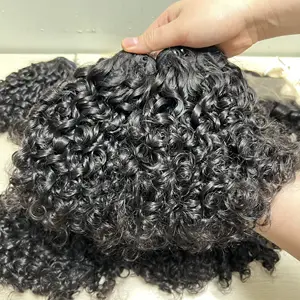 Extensão de cabelo brasileiro, extensão de cabelo humano ondulado e suave, venda por atacado