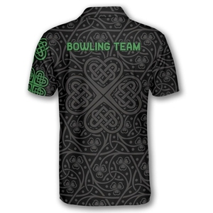 เสื้อเจอร์ซีย์โบว์ลิ่งกีฬาสร้างขึ้นเพื่อความสบายโดยใช้วัสดุแห้งเร็วยืดหยุ่นพร้อมการออกแบบการระเหิดและโลโก้ทีม - Product Image 3