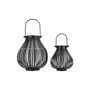 Juego de 2 velas de hierro y Metal de diseñador, farol chapado en oro brillante para decoración navideña y de jardín, FAROL DE VELA colgante - Product Image 4