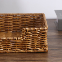 Panier de rangement pour biscuits en plastique tissé à la main, de qualité alimentaire, vente directe d'usine, vente en gros, sur mesure, salon