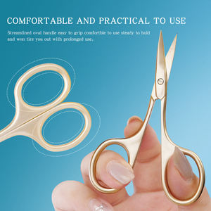 Ciseaux professionnels en acier inoxydable pour nez incurvé et arrondi ciseaux à cheveux pour le toilettage moustache barbe cils coupe - Product Image 4