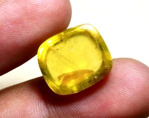 Piedra preciosa de cabujón suelto de berilo dorado Natural, gemas de berilo con forma de cojín, piedra pulida suave para joyería - Product Image 2