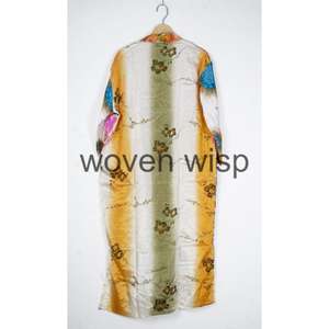 100% Silk <b>Kimono</b> Robes for <b>Women</b> Floral Pattern Quick Dry Thermal and Smooth Features Drawstring Closure for All Seasons - Product Image 6