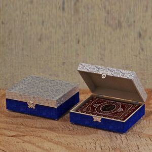 เครื่องประดับตกแต่งกล่องโลหะ MDF สีแดงทอง COLOUR สินค้าแฮนด์เมดสำหรับตกแต่ง almirah - Product Image 3