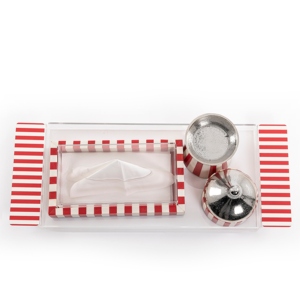 Brûleur d'encens en acrylique et métal de luxe avec incrustation rayée en mop, porte-bakhoor, décoration d'intérieur pour cadeau de Ramadan, utilisation domestique au Moyen-Orient et au Golfe - Product Image 2
