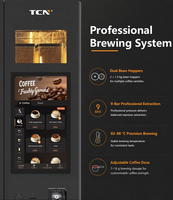 Distributeur automatique de café commercial TCN, machine à café fraîchement préparé en grains avec machine à glaçons intégrée